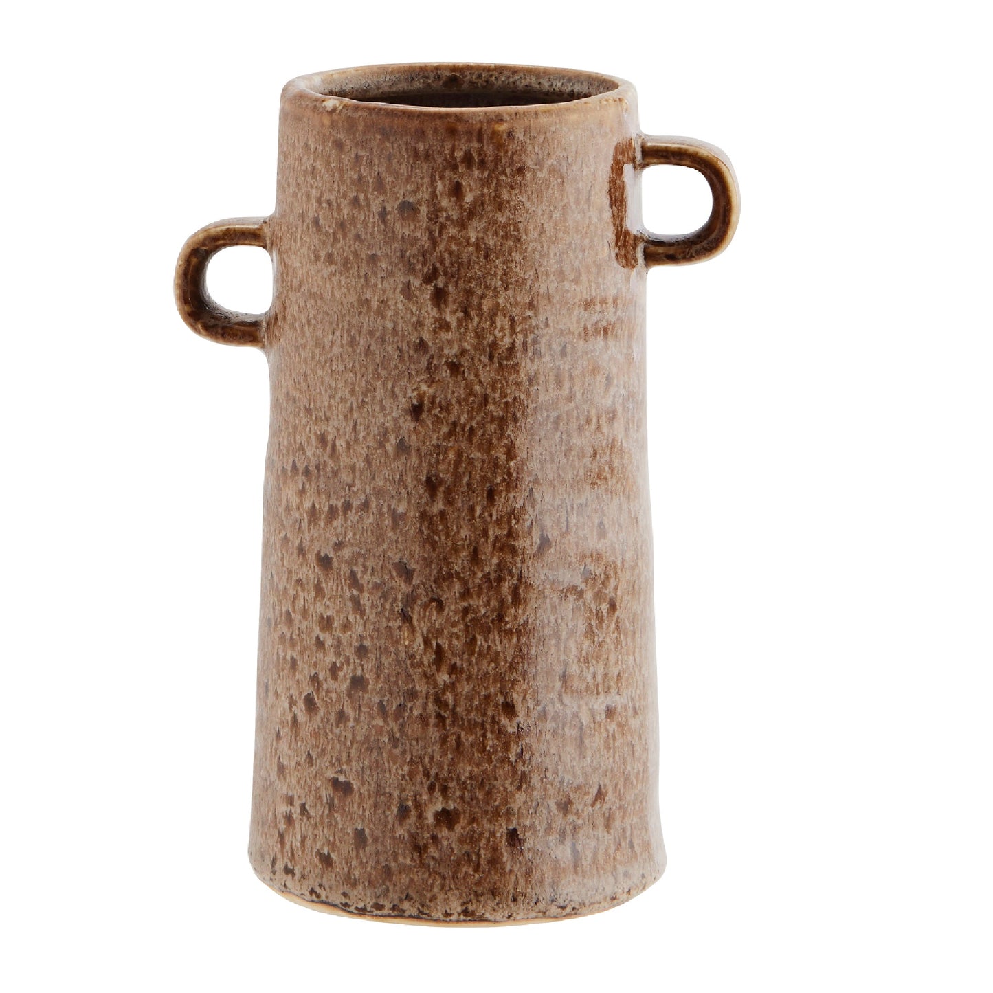 Braune Vase aus Steingut